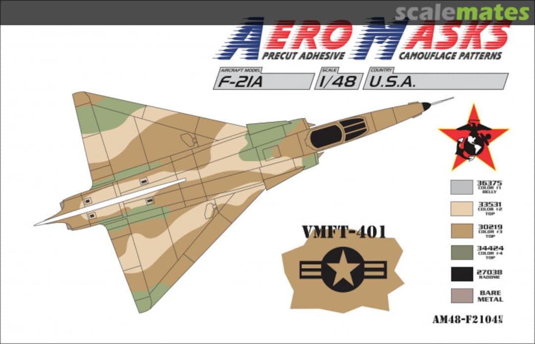 Boxart F-21A USA VMFT-401 AM48-F2104 AeroMasks