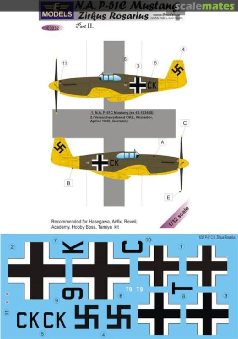 Boxart N.A. P-51C Mustang C3232 LF Models