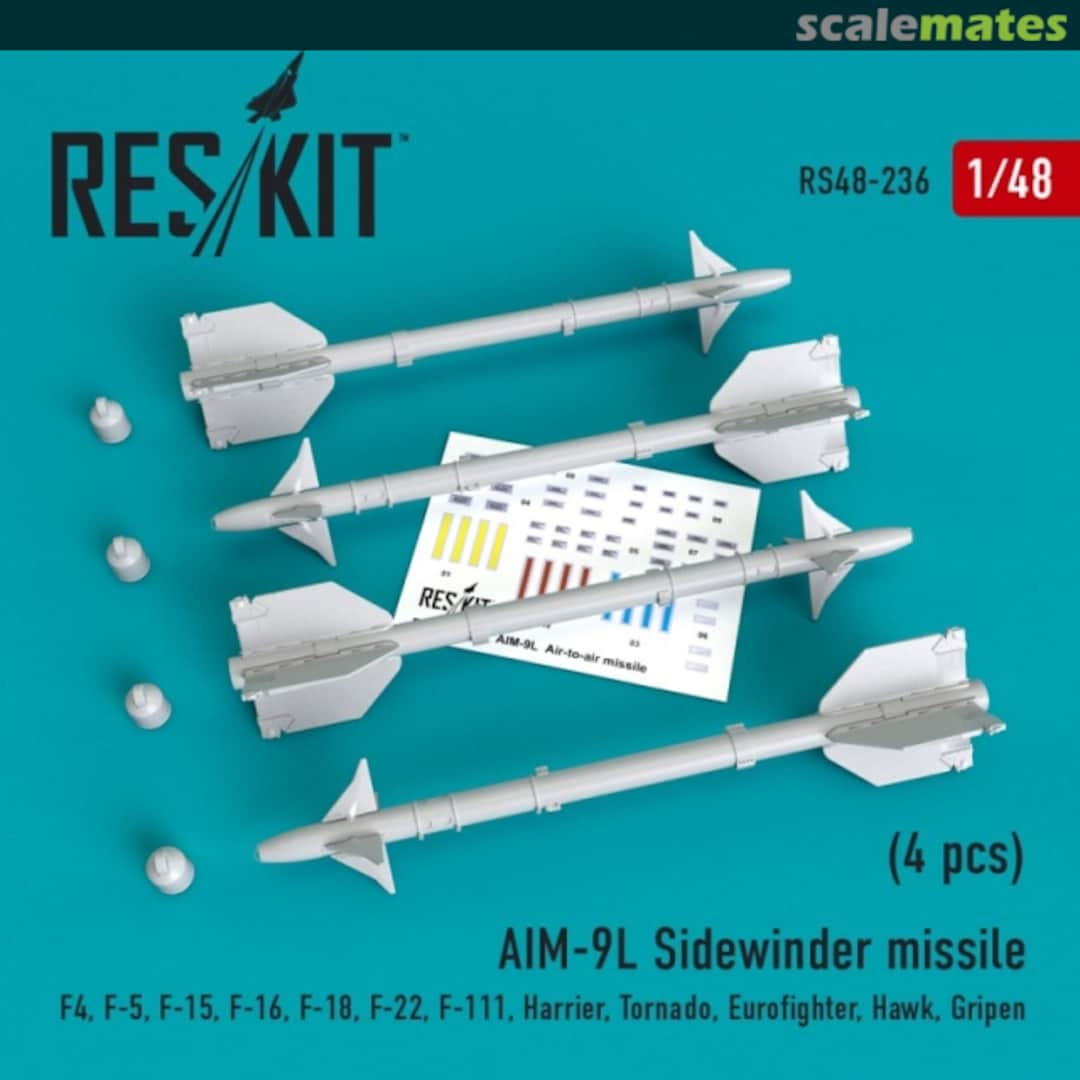 Boxart AIM-9L Sidewinder missile RS48-0236 ResKit