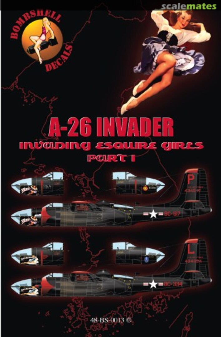 Boxart A-26 Invader 48-BS-0013 Bombshell Decals