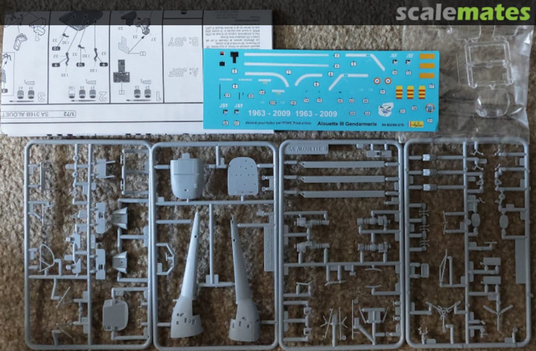 Contents SA 316B Alouette III Gendarmerie 80286 Heller