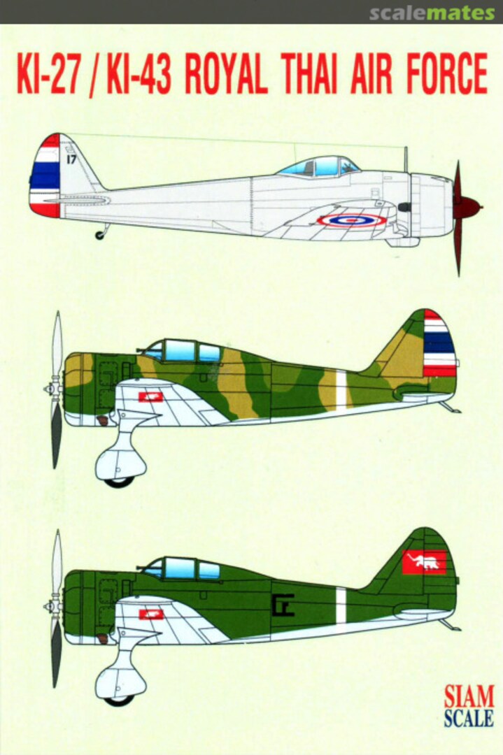 Boxart Ki-27 / Ki-43 Royal Thai Air Force 48034 Siam Scale