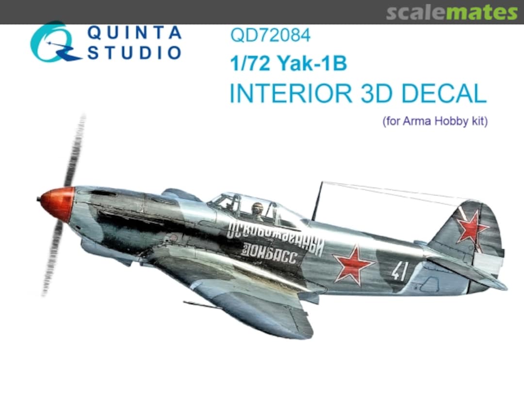 Boxart Yak-1B interior 3D decals QD72084 Quinta Studio