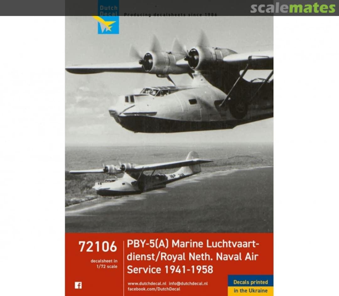 Boxart PBY-5(A) MLD/ RNeth Naval AS 1941-1958 72106 Dutch Decal