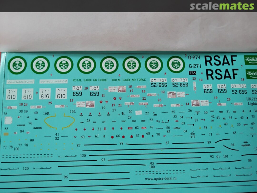 Contents BAC Lightning F.52 (F.2) Saudi with stencils UR72270 UpRise