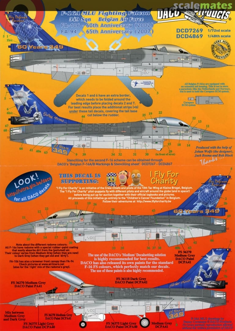 Boxart F-16A MLU Fighting Falcon DCD4869 Daco Products