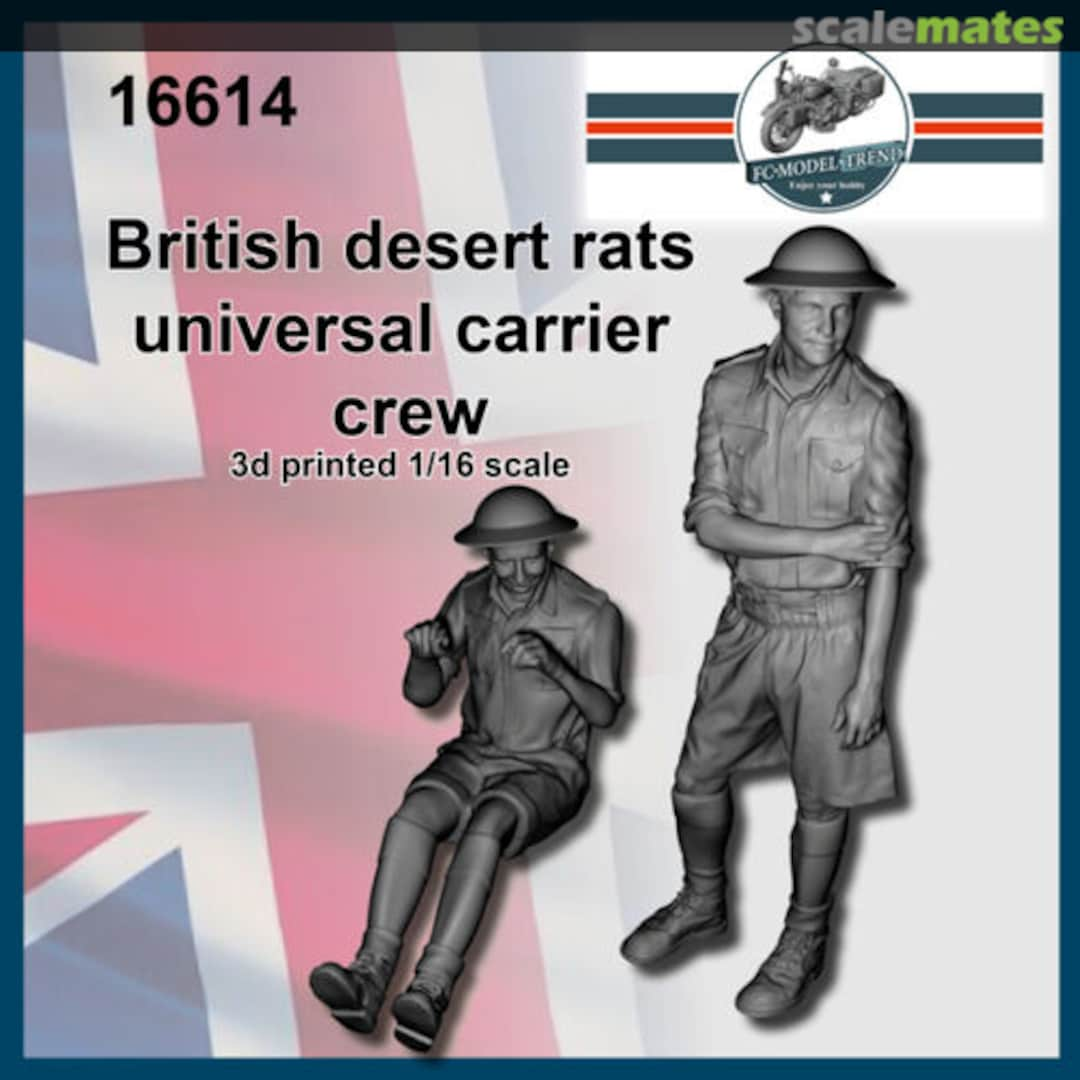 Boxart 'Desert Rats' British crew for Universal carrier 16614 FC Model Trend