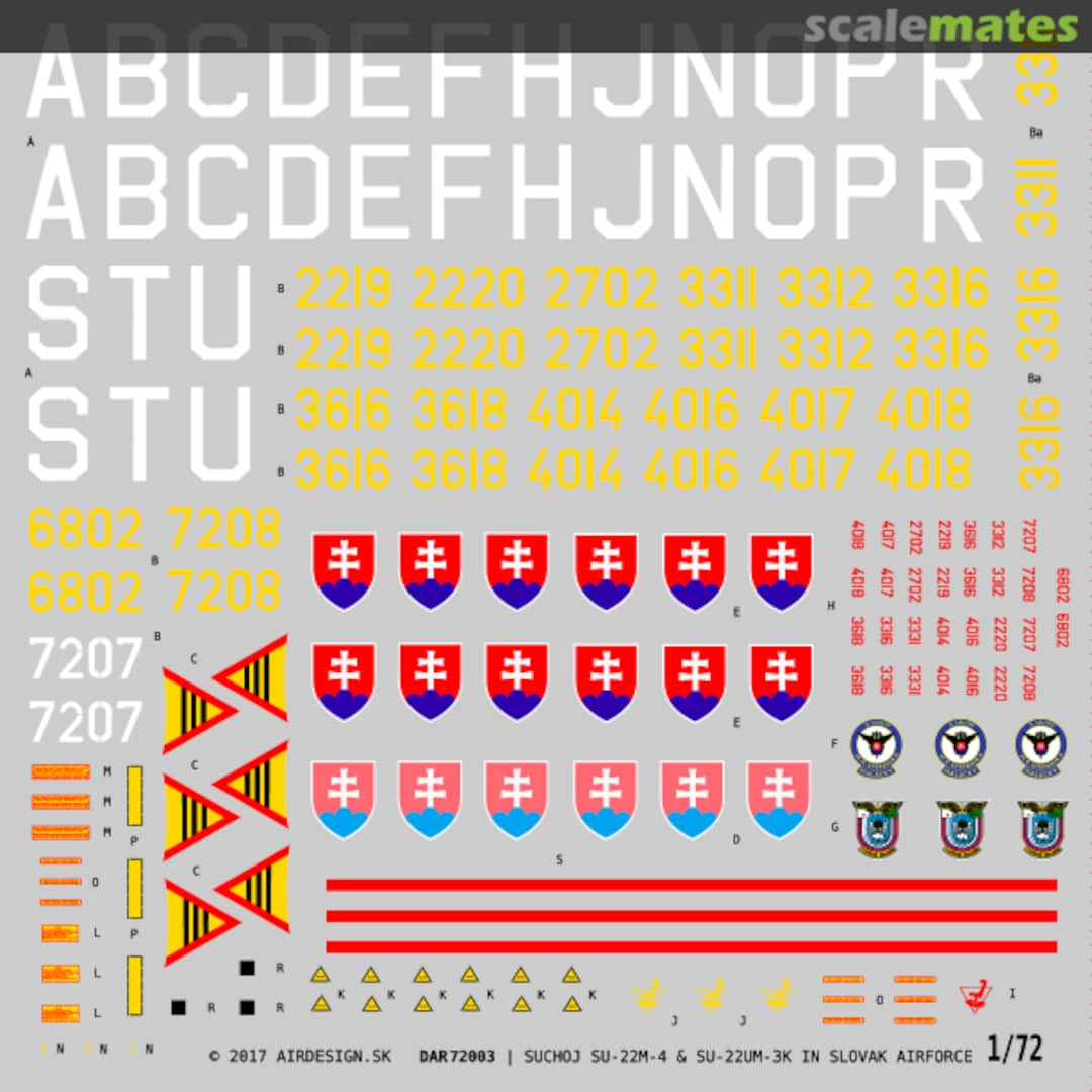 Contents Su-22M4/UM3-K Slovak Airforce DAR72003 AIRDESIGN.SK
