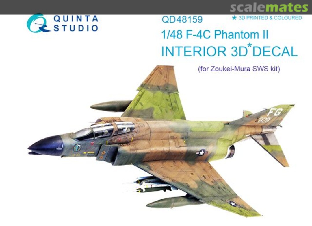 Boxart F-4С Phantom II interior 3D decals QD48159 Quinta Studio