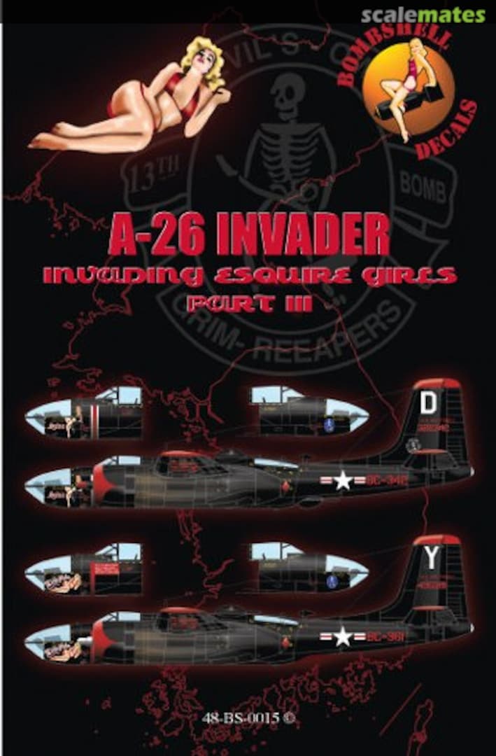 Boxart A-26 Invader 48-BS-0015 Bombshell Decals