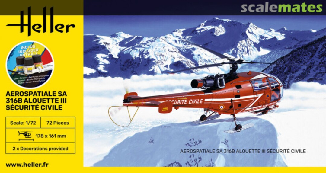 Boxart Alouette III Sécurité Civile 56289 Heller