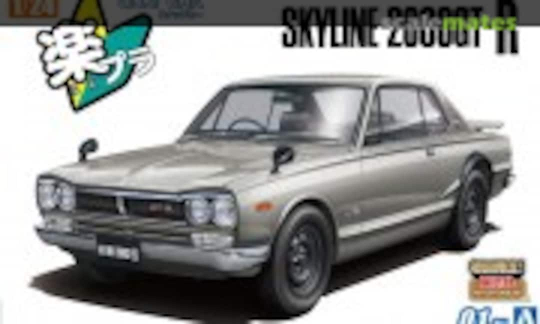 1:24 KPGC10 Skyline HT 2000GT-R 1970 Silver (Aoshima 065891)