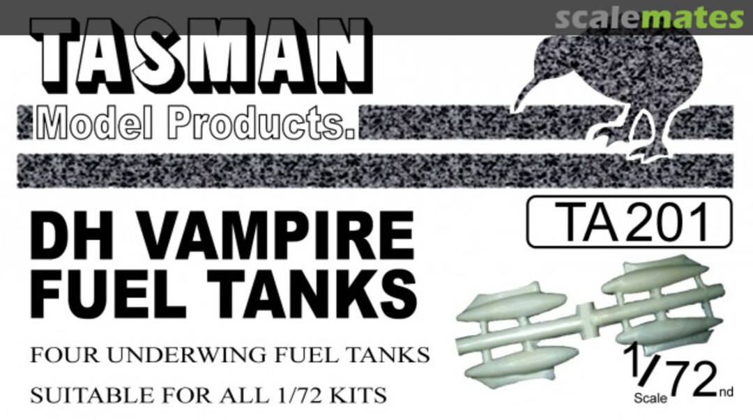 Boxart DH Vampire Fuel Tanks TA201 Tasman Model Products