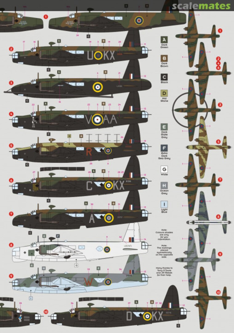 Contents Wellington Mk.Ic/DWI/Mk.VIII 72063 DK Decals