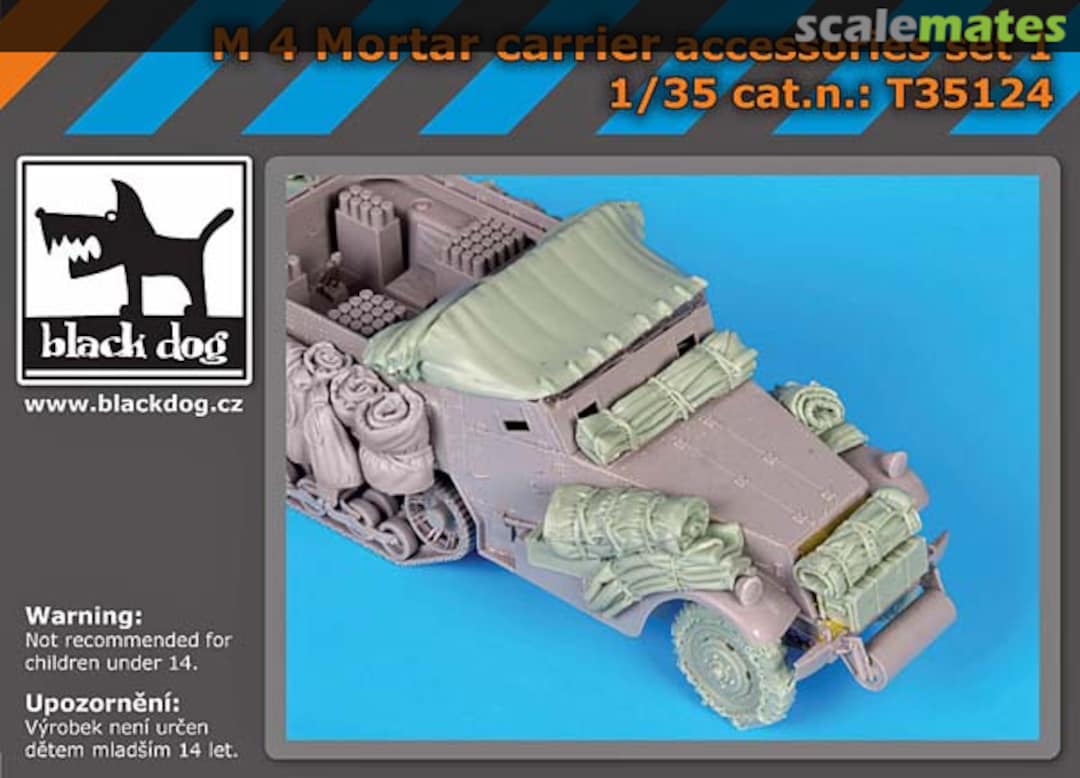 Boxart M4 mortar carrier accessories set No.1 T35124 Black Dog