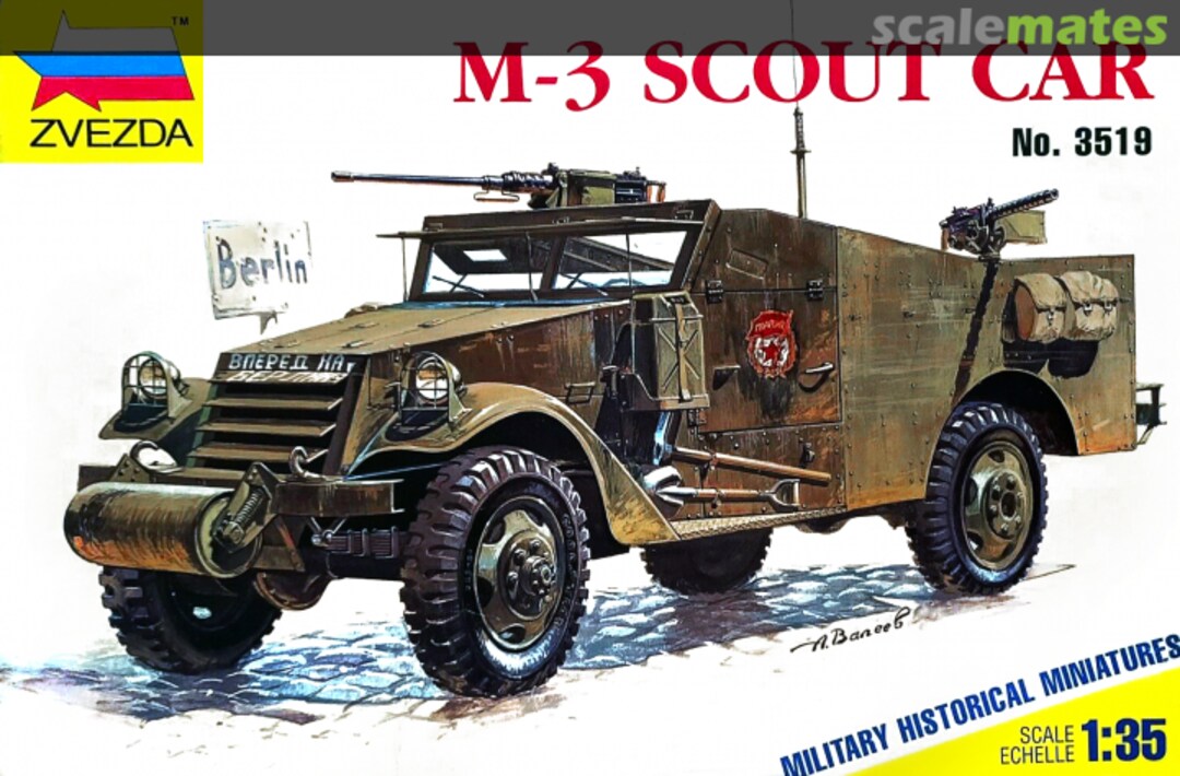 Boxart M-3 SCOUT CAR 3519 Zvezda