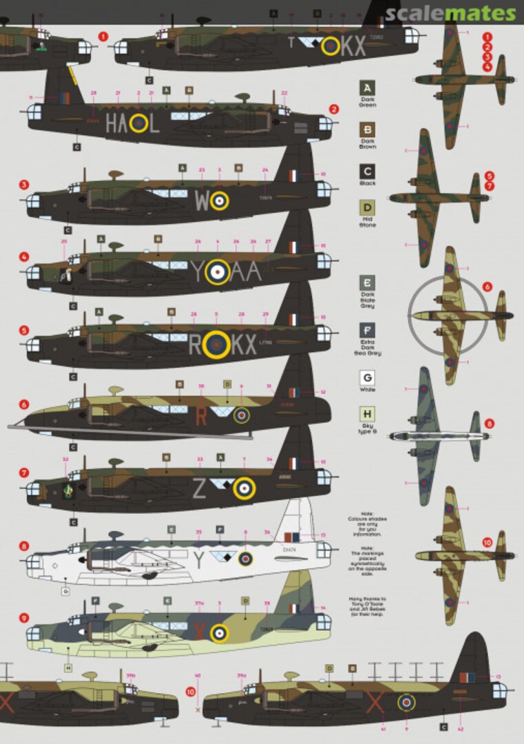 Contents Wellington Mk.Ic/DWI/Mk.VIII 72069 DK Decals