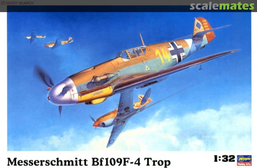 Boxart Messerschmitt Bf109F-4 Trop 08881 Hasegawa