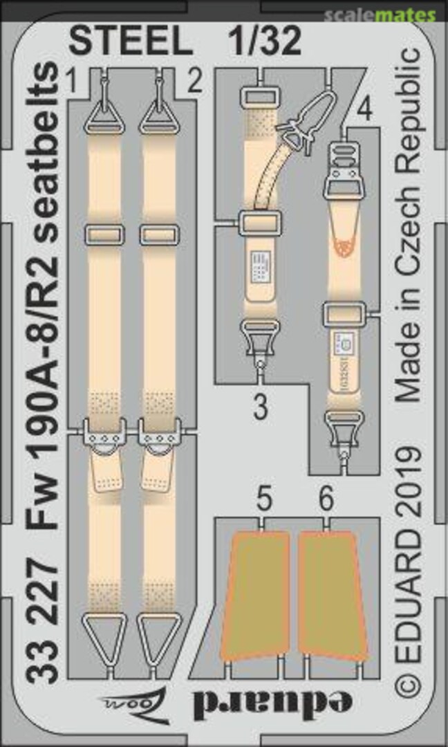 Boxart Fw 190A-8/R2 seatbelts STEEL 33227 Eduard