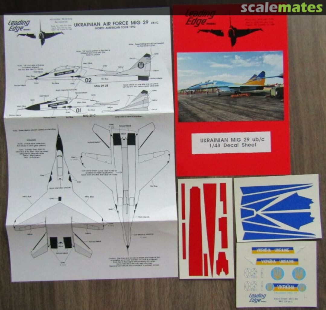 Boxart Ukrainian Air Force MiG 29 ub/c 29.1.48 Leading Edge