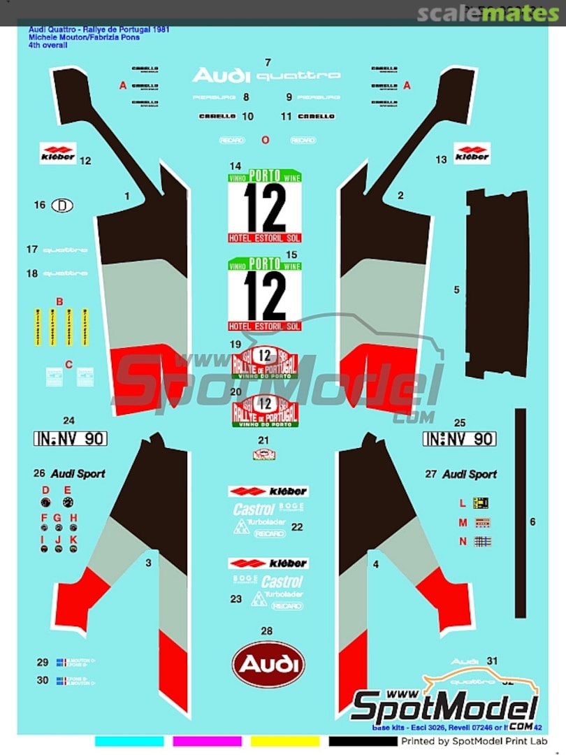 Boxart Audi Quattro Rally Audi Sport Team #12 PLB2-336031 Print Lab Decals