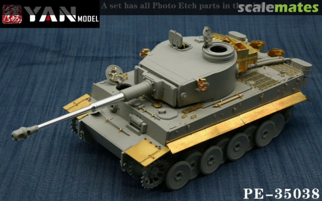 Boxart German Tiger I Etching Parts for Initial Production Type PE-35038 Yan Model