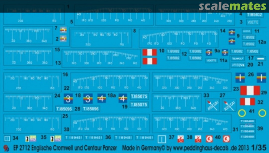 Boxart Royal Marines Cromwell und Centaur Panzer EP 2712 Peddinghaus-Decals