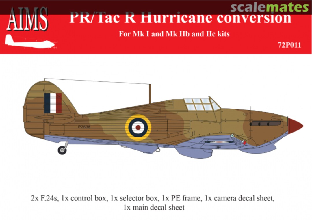 Boxart Hurricane PR/Tac R conversion 72P011 AIMS