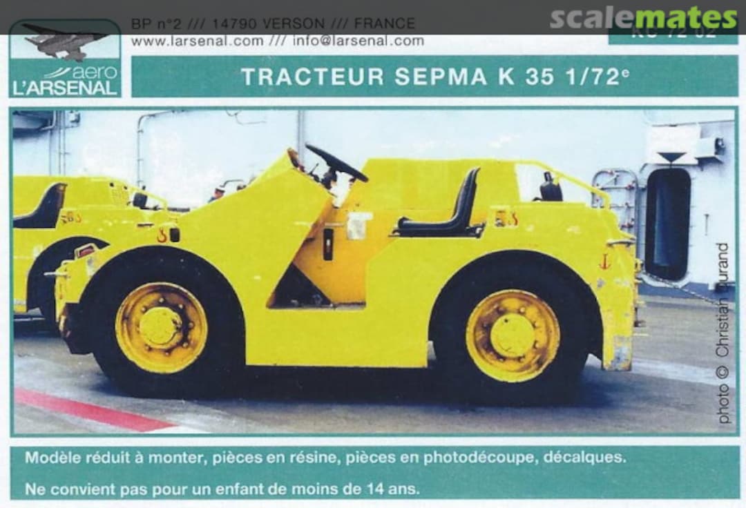 Boxart SEPMA K35 deck tow tractor 7202 L'Arsenal