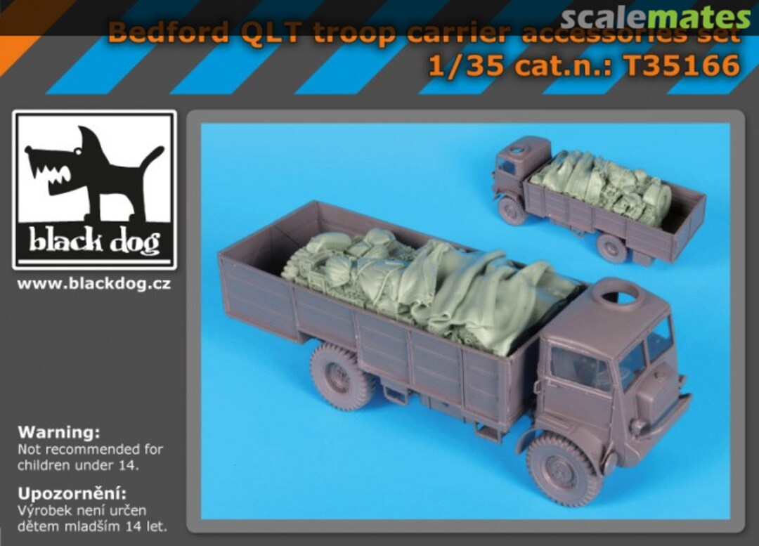 Boxart Bedford QLT troop carrier accessories set T35166 Black Dog