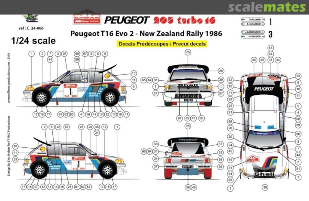 Boxart Peugeot 205 Turbo 16 E2 (311 FPF 75) "Shell" C 24-066 FFSMC Productions