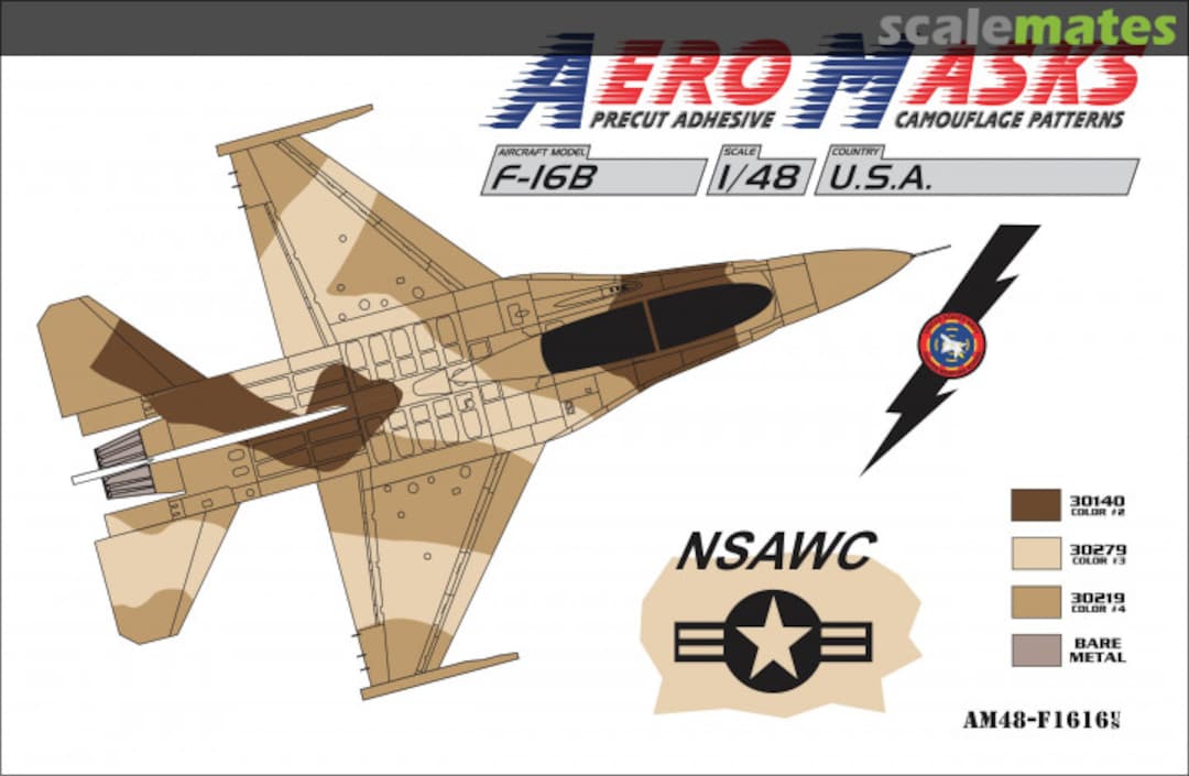 Boxart F-16B USA USNFWS NSAWC AM48-F1616 AeroMasks