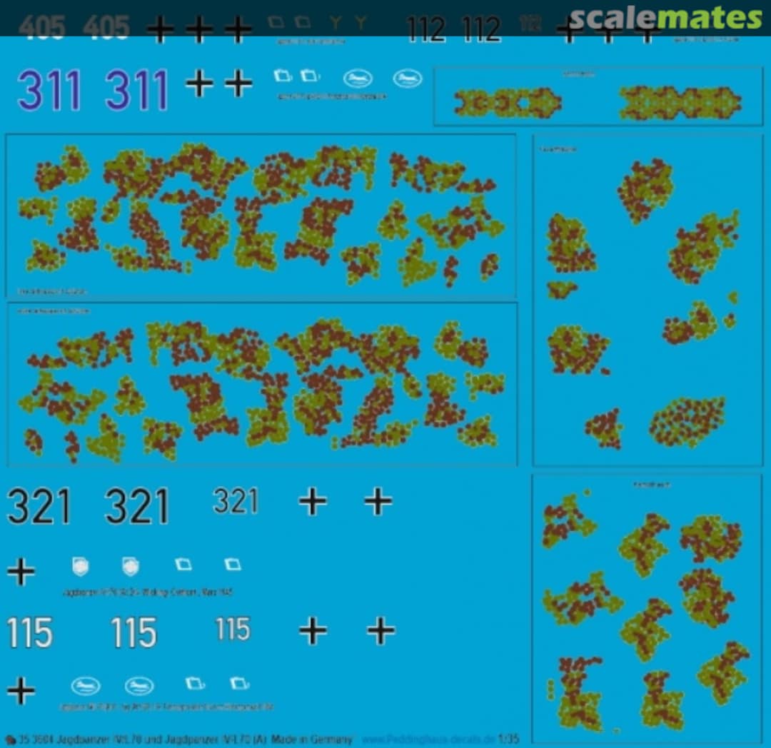 Boxart Jagdpanzer IV /L70 und Jagdpanzer IV /L70 (A), davon einer mit Kreistarnung 35 3604 Peddinghaus-Decals