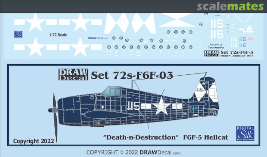 Boxart “Death N’ Destruction” 72-F6F-03 Draw Decal