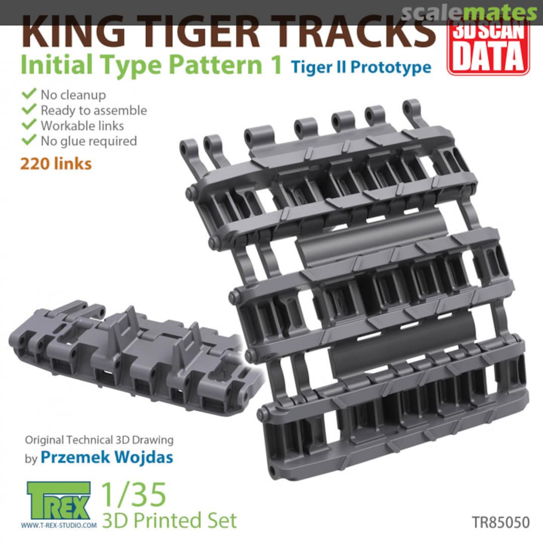 Boxart King Tiger traks Initial Type Pattern 1 TR85050 T-Rex Studio