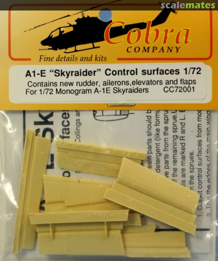 Boxart A-1E "Skyraider" Control Surfaces CC72001 Cobra Company