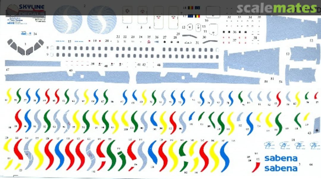 Boxart British Aerospace Avro RJ100 SKY144-47 Skyline Decals