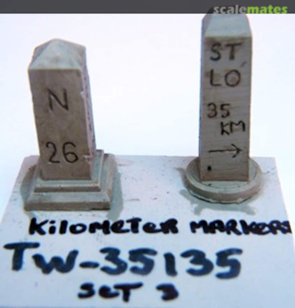 Boxart Kilometer Markers Set #3 TW-35135 Tiger Productions