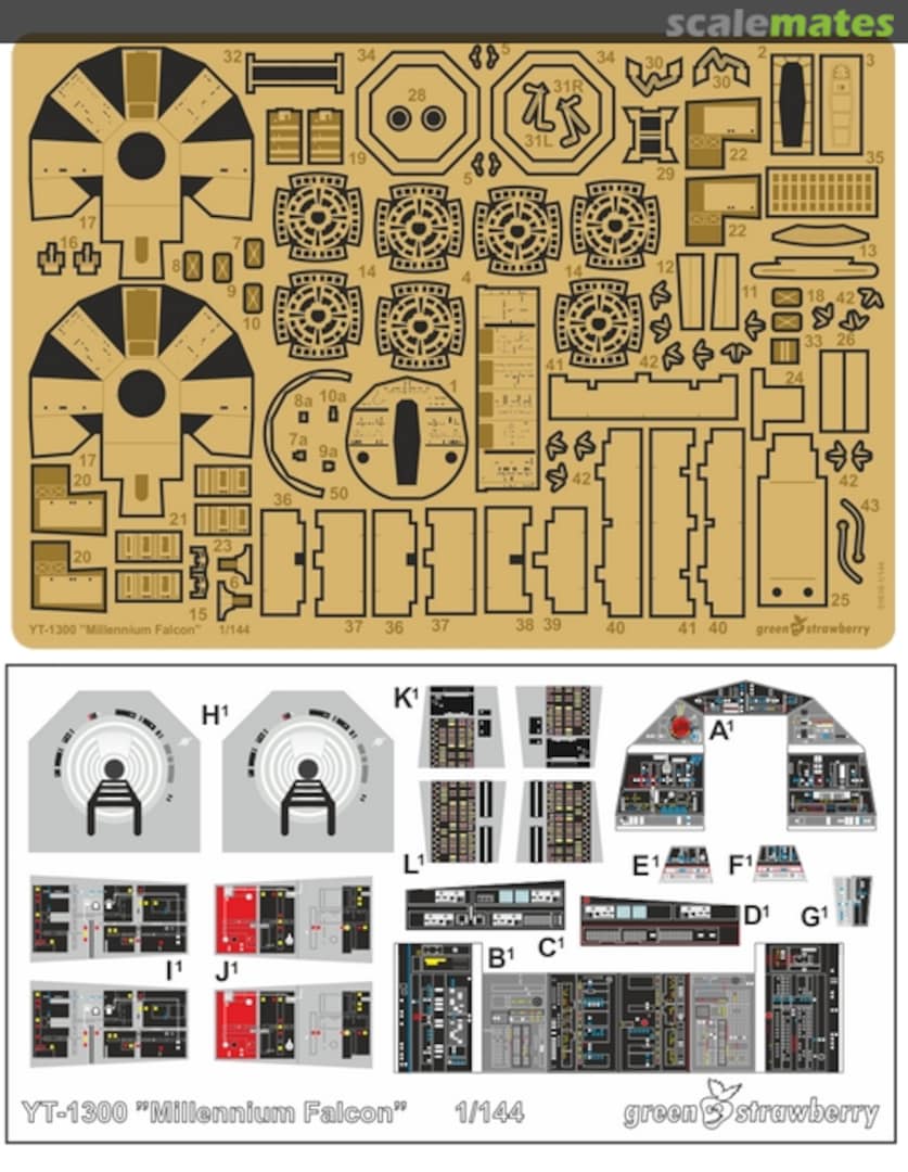 Boxart YT-1300 "Millennium Falcon" Detail Set 01616-1/144 Greenstrawberry