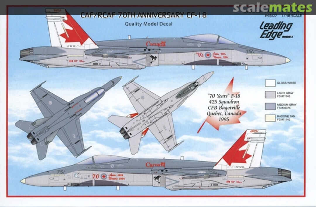 Boxart CAF/RCAF 70th Anniversary CF-18 48.7 Leading Edge