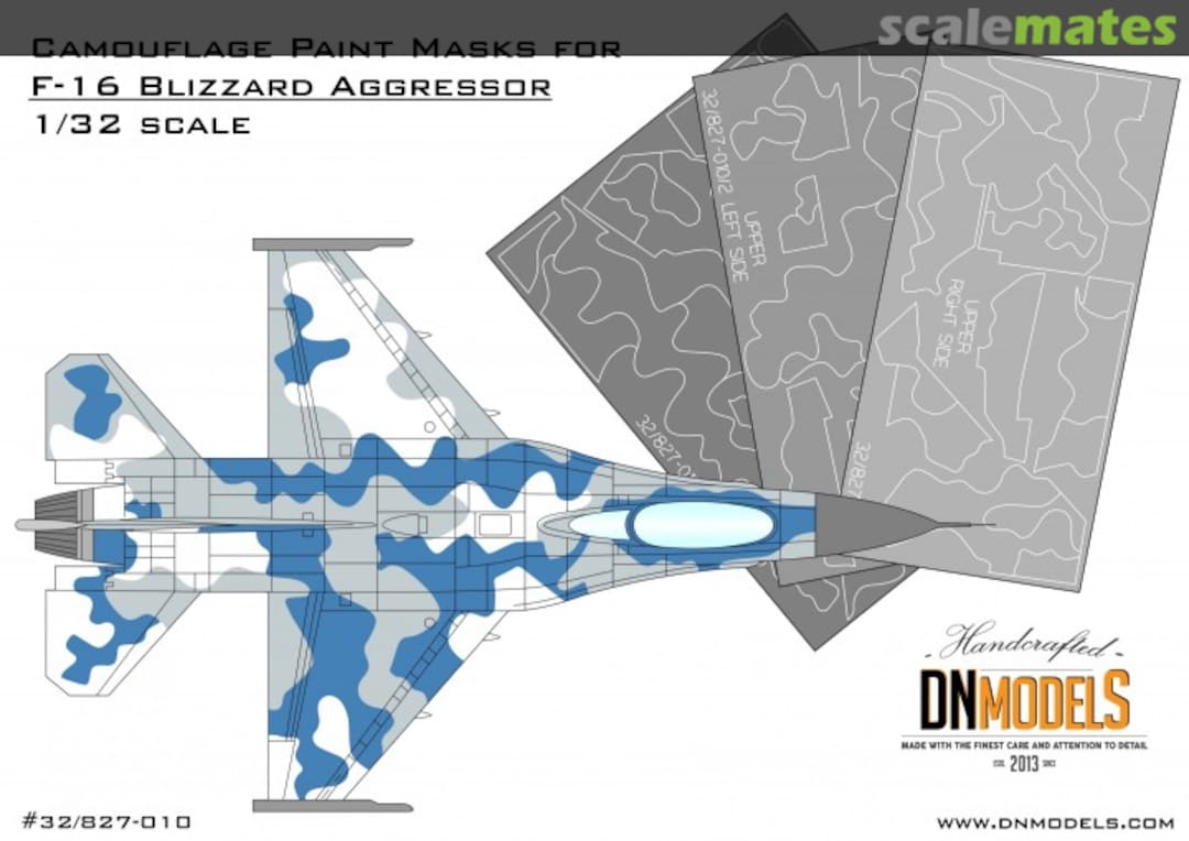 Boxart Camouflage Paint Masks for F-16 Blizzard Aggressor 1/32 32/827-010 DN Models