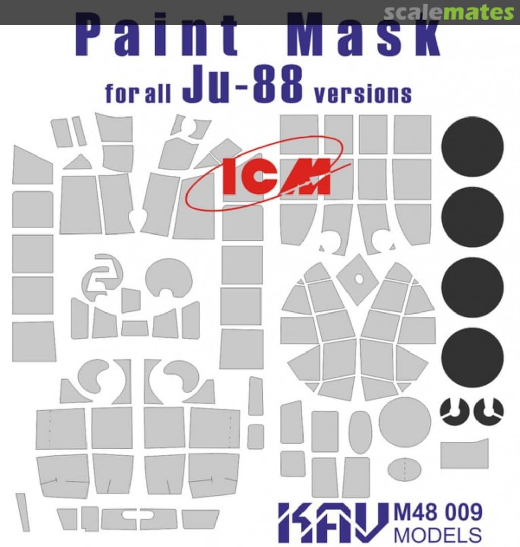 Boxart Paint Mask for Ju-88 (all ver.) KAV M48 009 KAV models