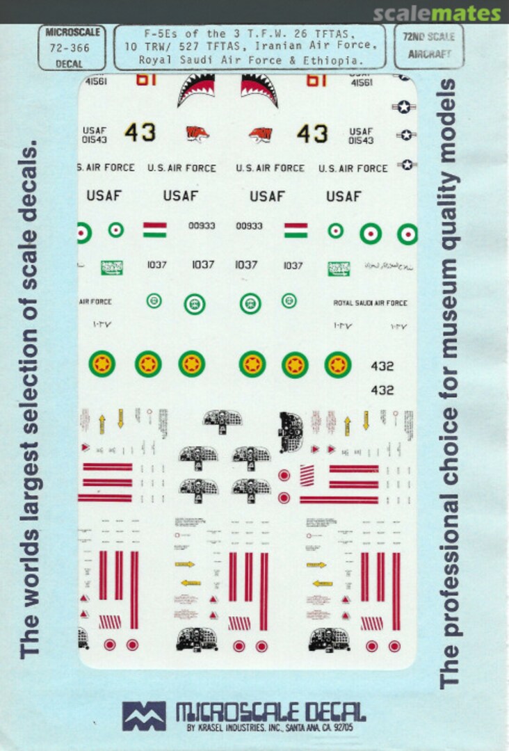 Boxart F-5Es 72-366 Microscale