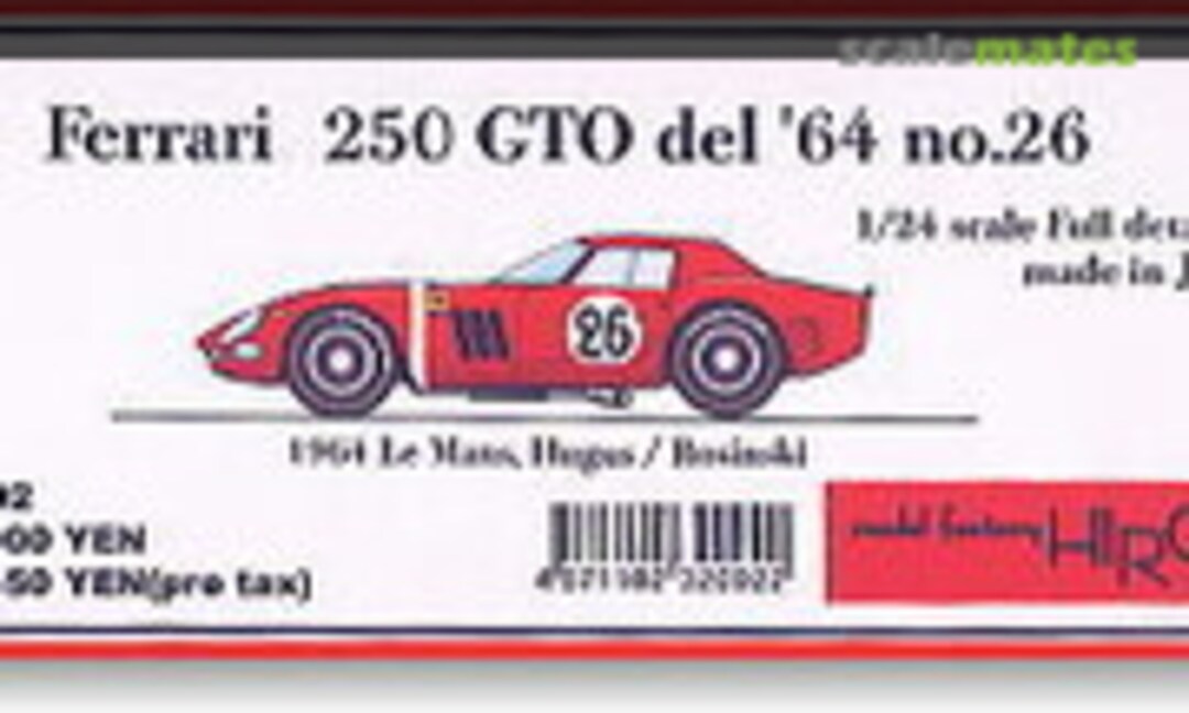 Ferrari 250 GTO (Model Factory Hiro K-092)