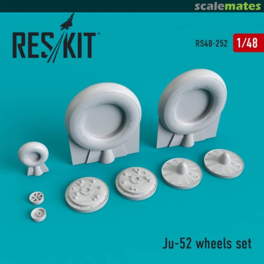 Boxart Ju 52 wheels set RS48-0252 ResKit