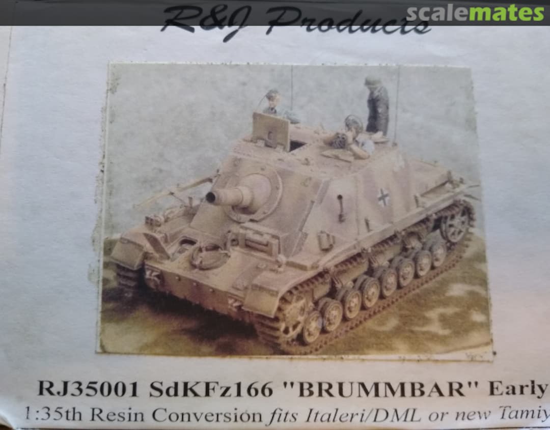 Boxart Early production Brummbär Ausf E, F, or G conversion. RJ35001 R & J Products