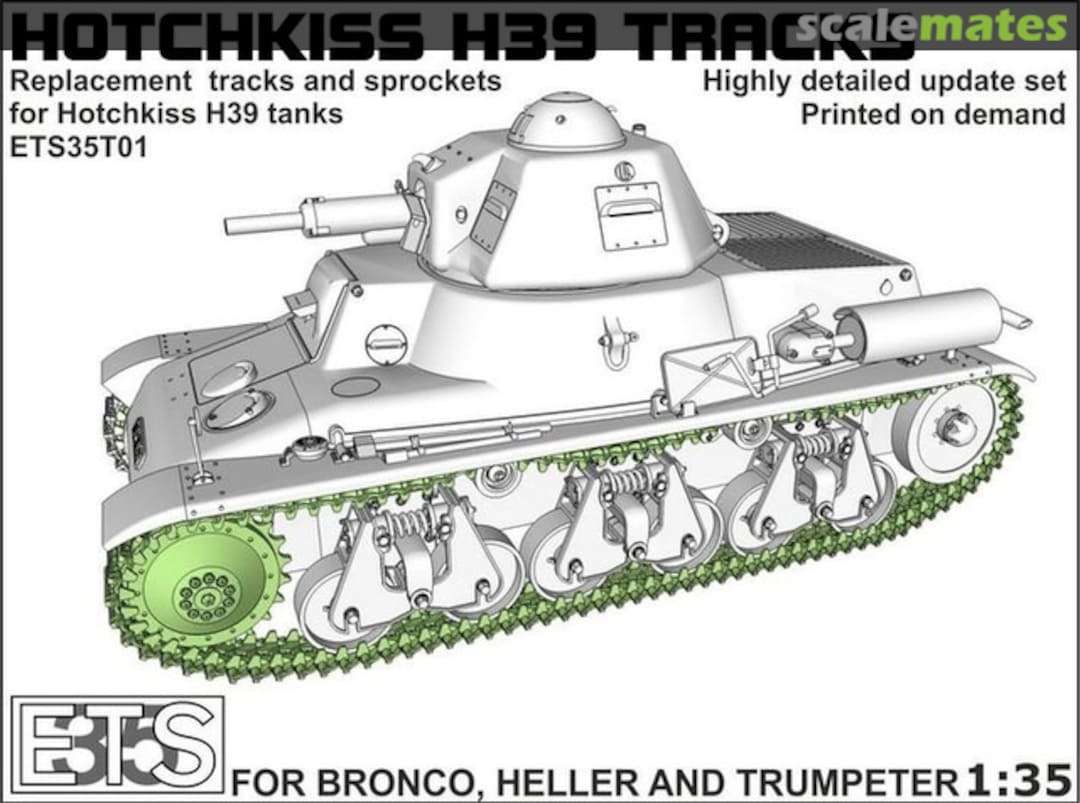 Boxart Hotchkiss H39 tracks and sprockets ETS35T01 ETS35