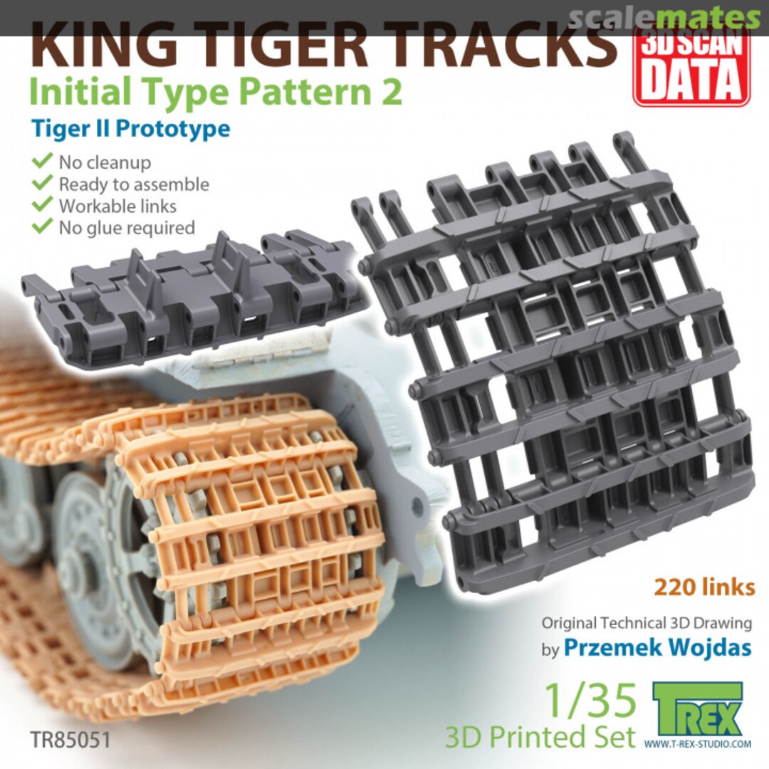 Boxart King Tiget Tracks Initial Type Pattern 2 TR85051 T-Rex Studio