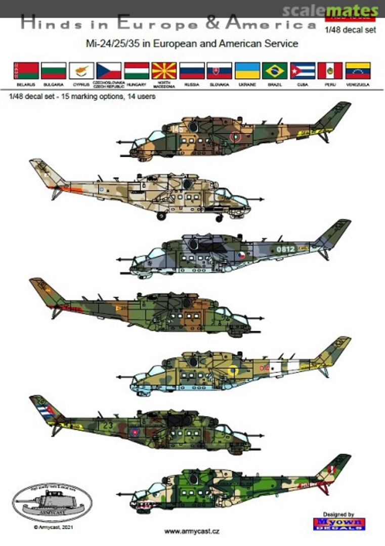 Boxart Mi-24V/35 European & American Hinds ACD 48032 Armycast M&M