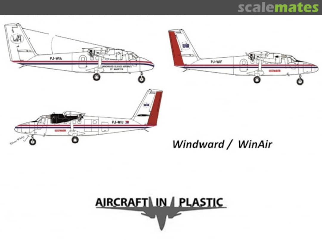 Boxart De Havilland Twin Otter Windward Islands Airways Aipd-122 Aircraft in Plastic